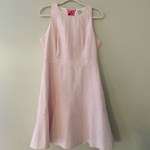 EUC J Crew Seersucker Bow Back Dress (worn once)